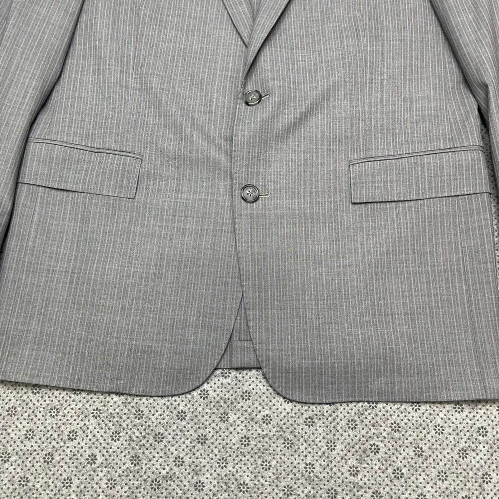 Brooks Brothers Regent Blazer 40R/W34 Grey Pinstripe Reda BrooksCool Wool Silk